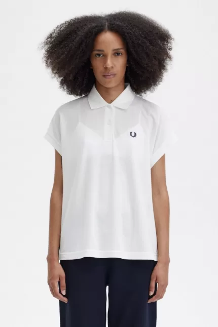 Fred Perry A-Line Piqué Women’s Polo Shirt Snow White | JWBFG8506