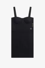 Fred Perry Bodycon Women’s Dress Black | JBMGW8627
