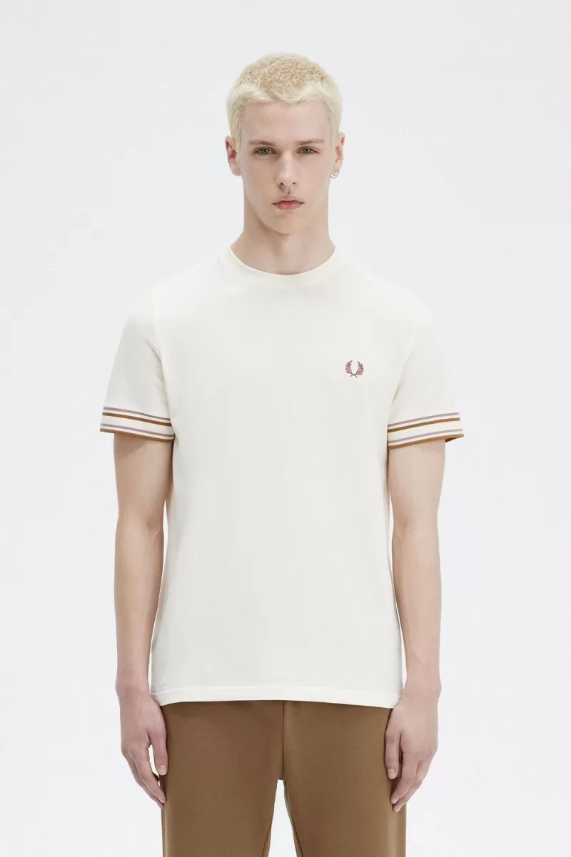 Fred Perry Bold Tipped Piqué Men’s T-Shirt Beige | KUANL3801 Fred Perry Bold Tipped Piqué Men’s T-Shirt Beige | KUANL3801