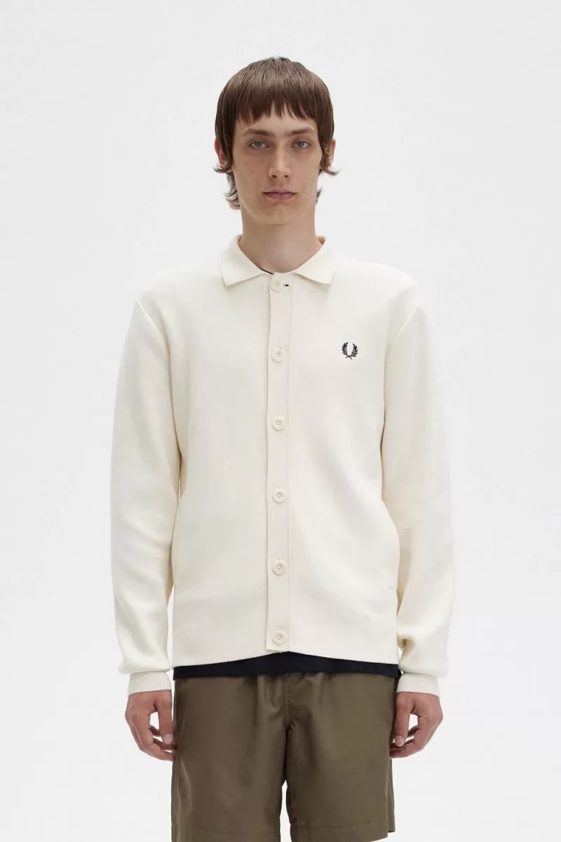Fred Perry Button Through Knitted Men’s Shirt Beige | VIZKO5249 Fred Perry Button Through Knitted Men’s Shirt Beige | VIZKO5249