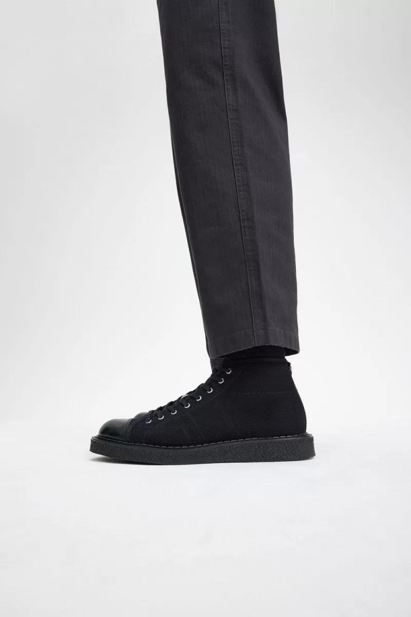 Fred Perry Canvas Monkey Women’s Boots Black | TEHXW1382 Fred Perry Canvas Monkey Women’s Boots Black | TEHXW1382