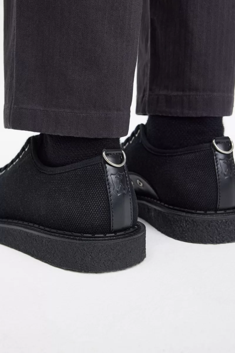 Fred Perry Canvas Monkey Women’s Plimsolls Black | BGQXS8136 Fred Perry Canvas Monkey Women’s Plimsolls Black | BGQXS8136