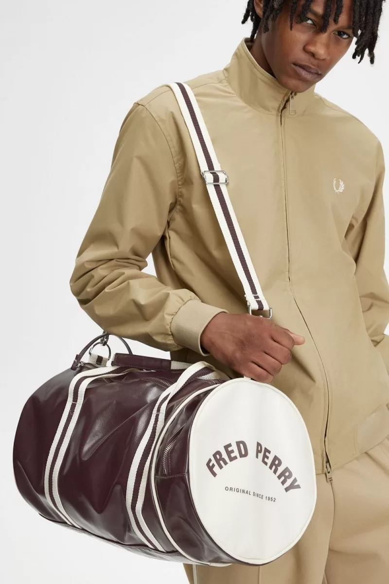 Fred Perry Classic Barrel Men’s Bags Dark Red Beige | DYXNZ2981 Fred Perry Classic Barrel Men’s Bags Dark Red Beige | DYXNZ2981