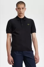 Fred Perry Classic Knitted Men’s Shirt Navy | JCBYE7594