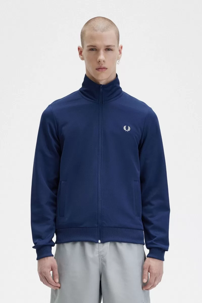 Fred Perry Classic Men’s Track Jackets French Navy | EIRWD4761 Fred Perry Classic Men’s Track Jackets French Navy | EIRWD4761