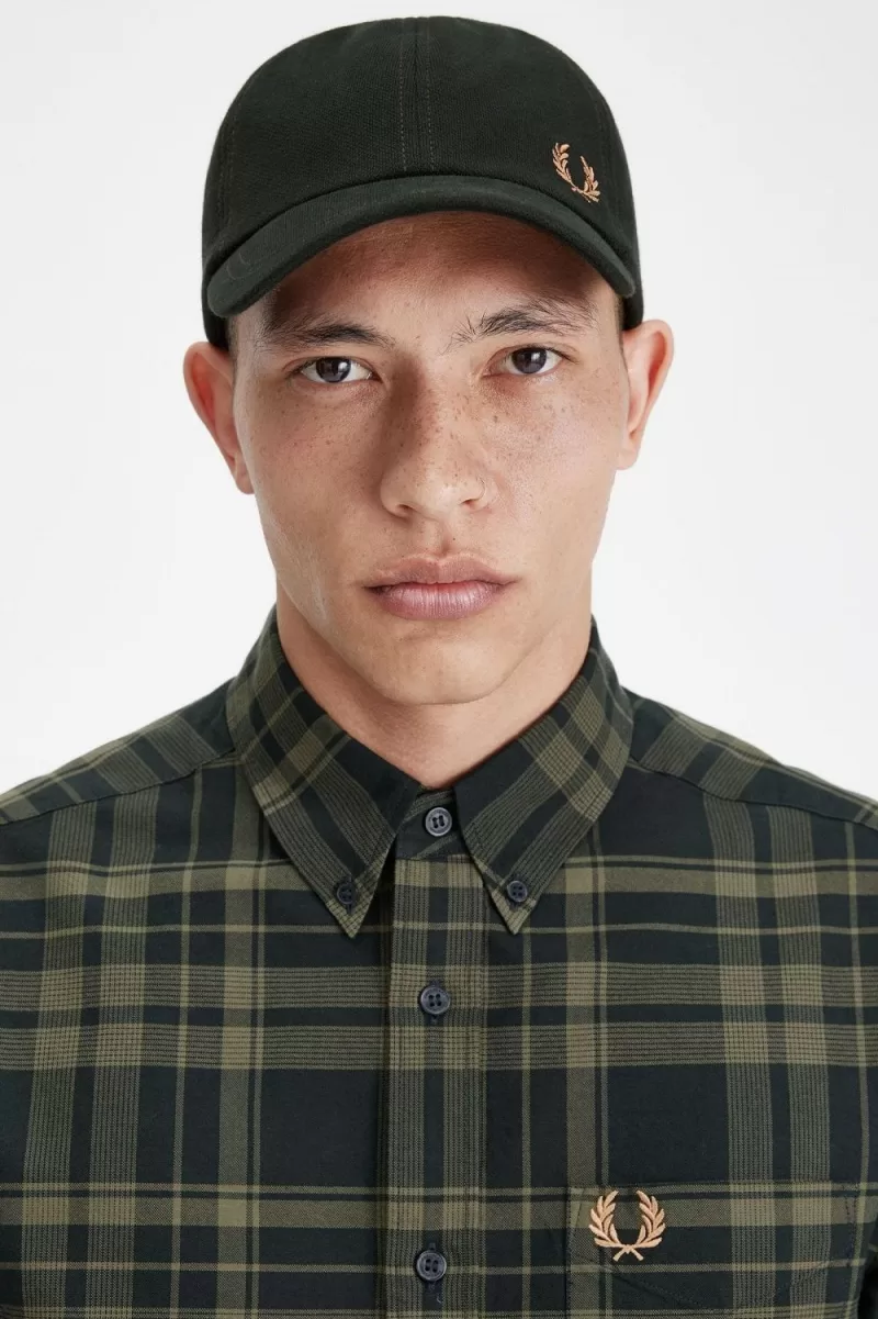 Fred Perry Classic Pique Men’s Caps Night Green Light Rust | VPXBN3902 Fred Perry Classic Pique Men’s Caps Night Green Light Rust | VPXBN3902