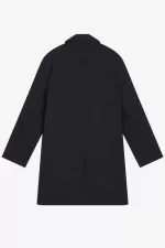 Fred Perry Concealed Placket Mac Men’s Parka Black | EPAFO4567