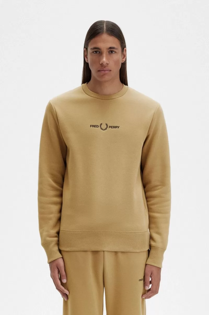 Fred Perry Embroidered Men’s Sweatshirts Green | IQOCD3706 Fred Perry Embroidered Men’s Sweatshirts Green | IQOCD3706