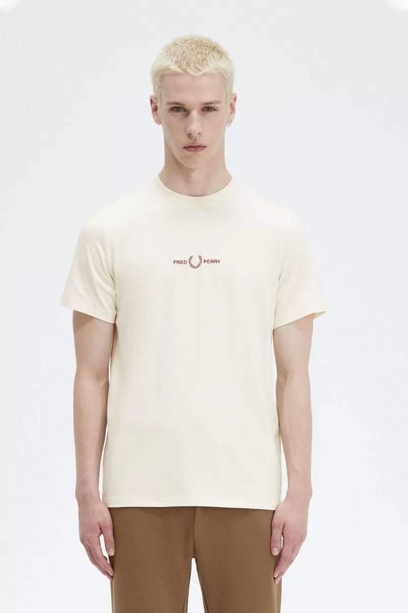 Fred Perry Embroidered Men’s T-Shirt Beige | XLVNC3456 Fred Perry Embroidered Men’s T-Shirt Beige | XLVNC3456