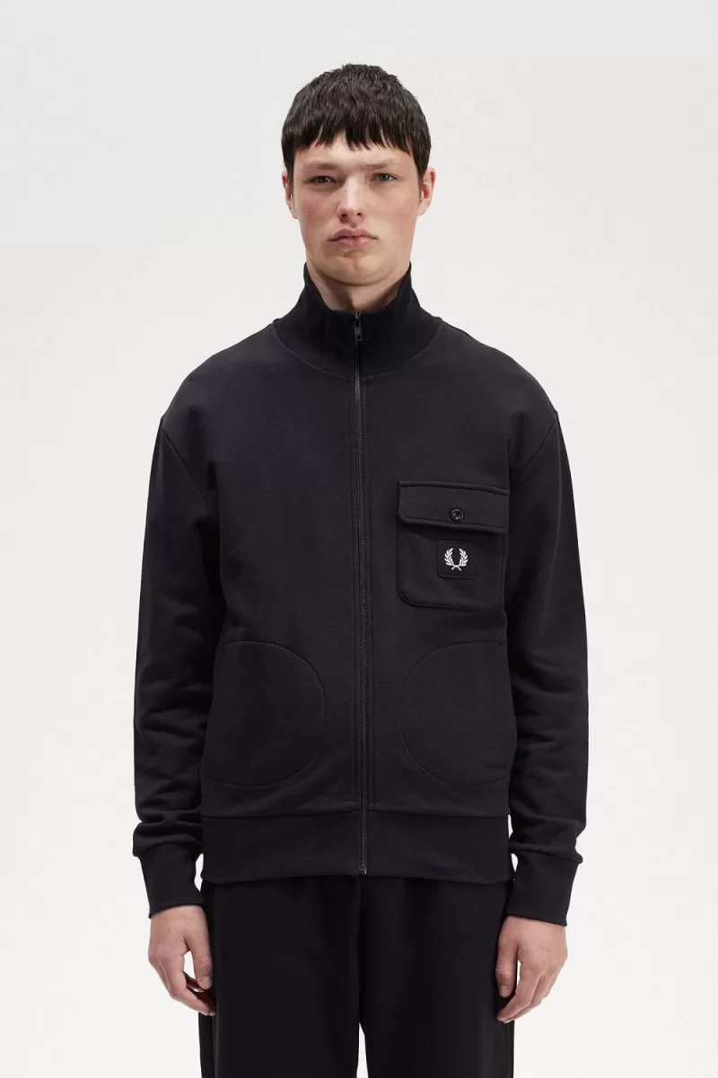 Fred Perry Funnel Neck Men’s Track Jackets Black | SHLYD2138 Fred Perry Funnel Neck Men’s Track Jackets Black | SHLYD2138