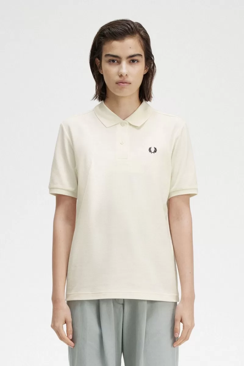 Fred Perry G6000 Women’s Shirt Beige Black | TEYCU1459 Fred Perry G6000 Women’s Shirt Beige Black | TEYCU1459
