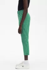 Fred Perry Gingham Women’s Pants Green | BQUSC7819