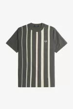 Fred Perry Gradient Stripe Men’s T-Shirt Field Green | SWTOG1903