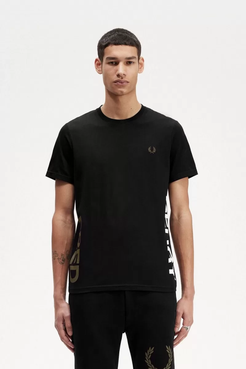 Fred Perry Graphic Branding Men’s T-Shirt Black | ADFSI4182 Fred Perry Graphic Branding Men’s T-Shirt Black | ADFSI4182
