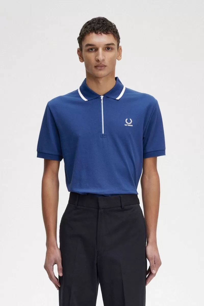 Fred Perry Half Zip Men’s Polo Shirt Royal Blue | SHNYM1947 Fred Perry Half Zip Men’s Polo Shirt Royal Blue | SHNYM1947