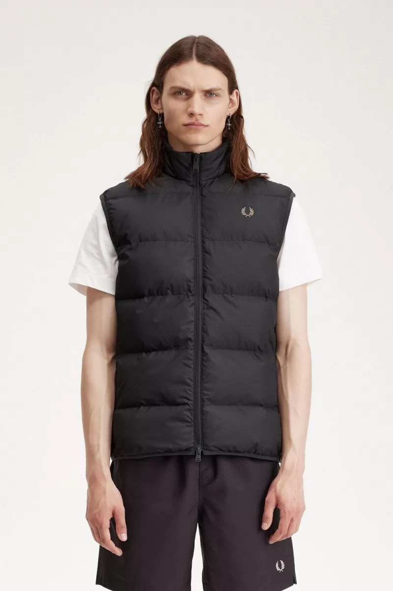 Fred Perry Insulated Men’s Vest Anchor Grey | WHZPR0492 Fred Perry Insulated Men’s Vest Anchor Grey | WHZPR0492