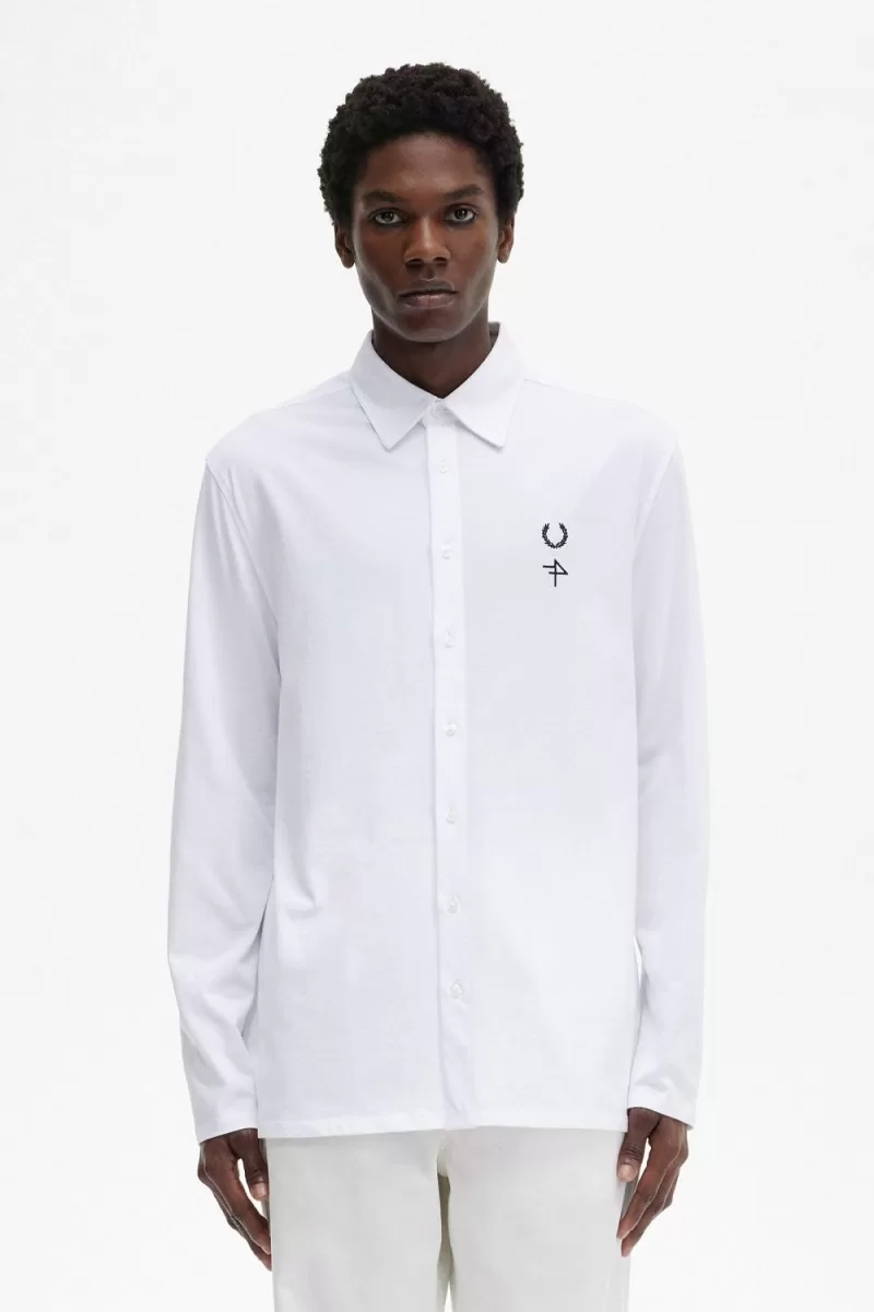 Fred Perry Jersey Men’s Shirt White | JVXFP2310 Fred Perry Jersey Men’s Shirt White | JVXFP2310
