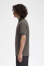Fred Perry M12 Men’s Shirt Field Green Green Black | LUPOX6308