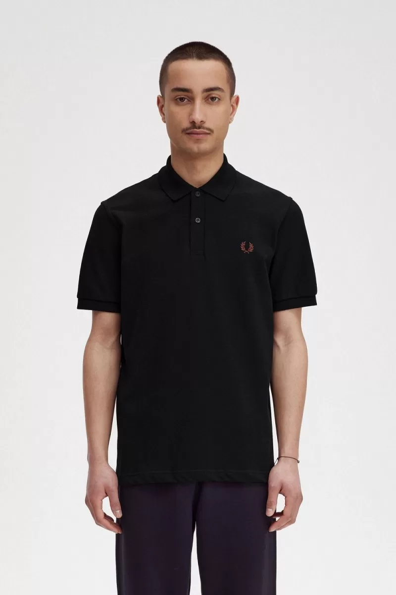Fred Perry M3 Men’s Shirt Black Whisky Brown | TOJDG3027 Fred Perry M3 Men’s Shirt Black Whisky Brown | TOJDG3027