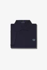 Fred Perry M3 Men’s Shirt Navy Aqua | ZBVHQ2435