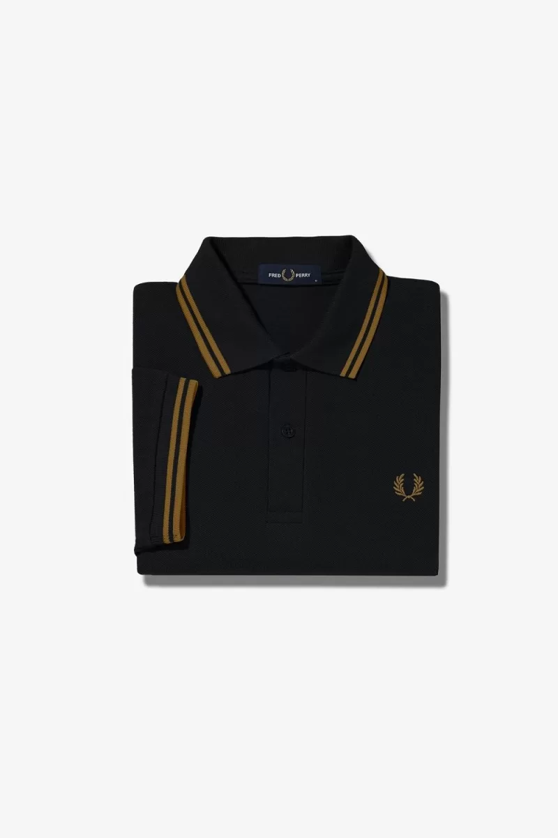 Fred Perry M3600 Men’s Shirt Black Brown | ZHTQX9574 Fred Perry M3600 Men’s Shirt Black Brown | ZHTQX9574