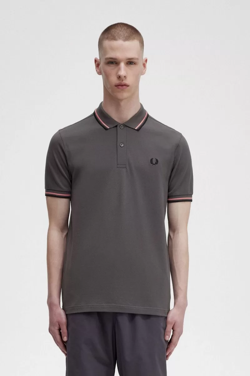 Fred Perry M3600 Men’s Shirt Gunmetal Coral Heat Black | WKXNA7809 Fred Perry M3600 Men’s Shirt Gunmetal Coral Heat Black | WKXNA7809