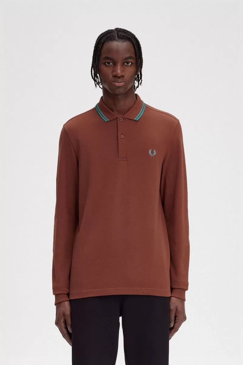 Fred Perry M3636 Men’s Shirt Whisky Brown Deep Mint Deep Mint | TBSWE5273 Fred Perry M3636 Men’s Shirt Whisky Brown Deep Mint Deep Mint | TBSWE5273