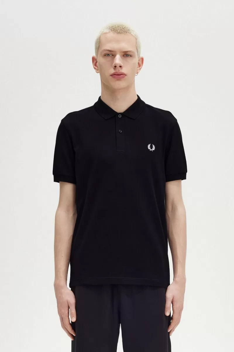Fred Perry M6000 Men’s Shirt Black Snow White | DKJRH3865 Fred Perry M6000 Men’s Shirt Black Snow White | DKJRH3865