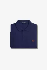 Fred Perry M6000 Men’s Shirt French Navy Whisky Brown | UCOGJ7098