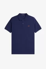 Fred Perry M6000 Men’s Shirt French Navy Whisky Brown | UCOGJ7098