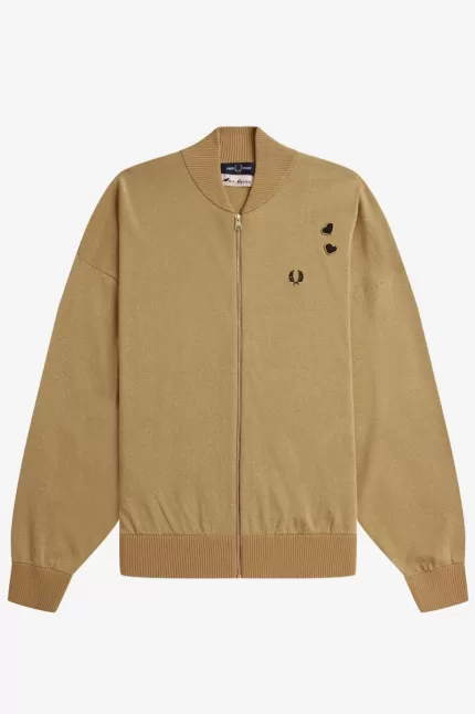 Fred Perry Metallic Knitted Bomber Women’s Jackets 1964 Gold | HXBPL2034