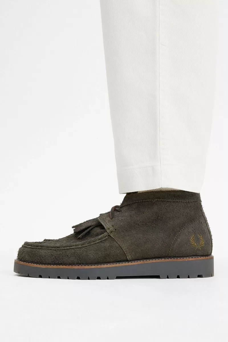 Fred Perry Mid Kenney Men’s Boots Field Green | MNJIW0538 Fred Perry Mid Kenney Men’s Boots Field Green | MNJIW0538