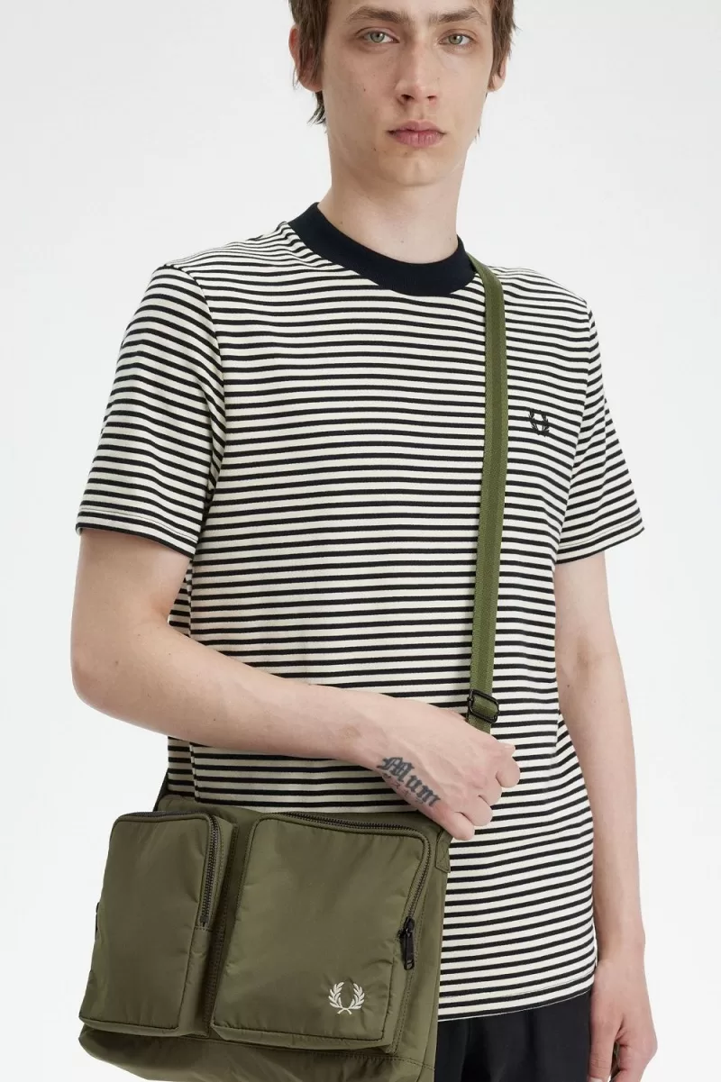 Fred Perry Nylon Pocket Side Men’s Bags Uniform Green Warm Grey | EGLSA6240 Fred Perry Nylon Pocket Side Men’s Bags Uniform Green Warm Grey | EGLSA6240