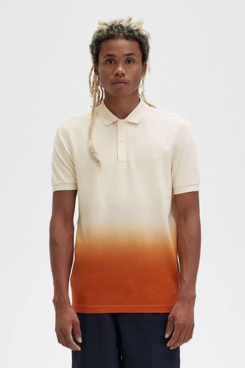 Fred Perry Ombre Men’s Shirt Silky Peach | CPOKE0912 Fred Perry Ombre Men’s Shirt Silky Peach | CPOKE0912