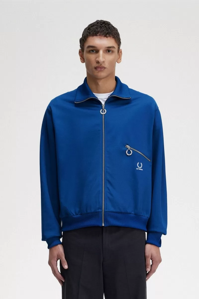 Fred Perry Printed Men’s Track Jackets Royal Blue | INZPG0316 Fred Perry Printed Men’s Track Jackets Royal Blue | INZPG0316