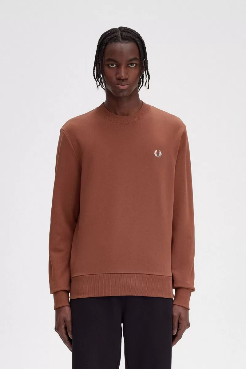 Fred Perry Rave Graphic Men’s Sweatshirts Whisky Brown | NRZLY8435 Fred Perry Rave Graphic Men’s Sweatshirts Whisky Brown | NRZLY8435