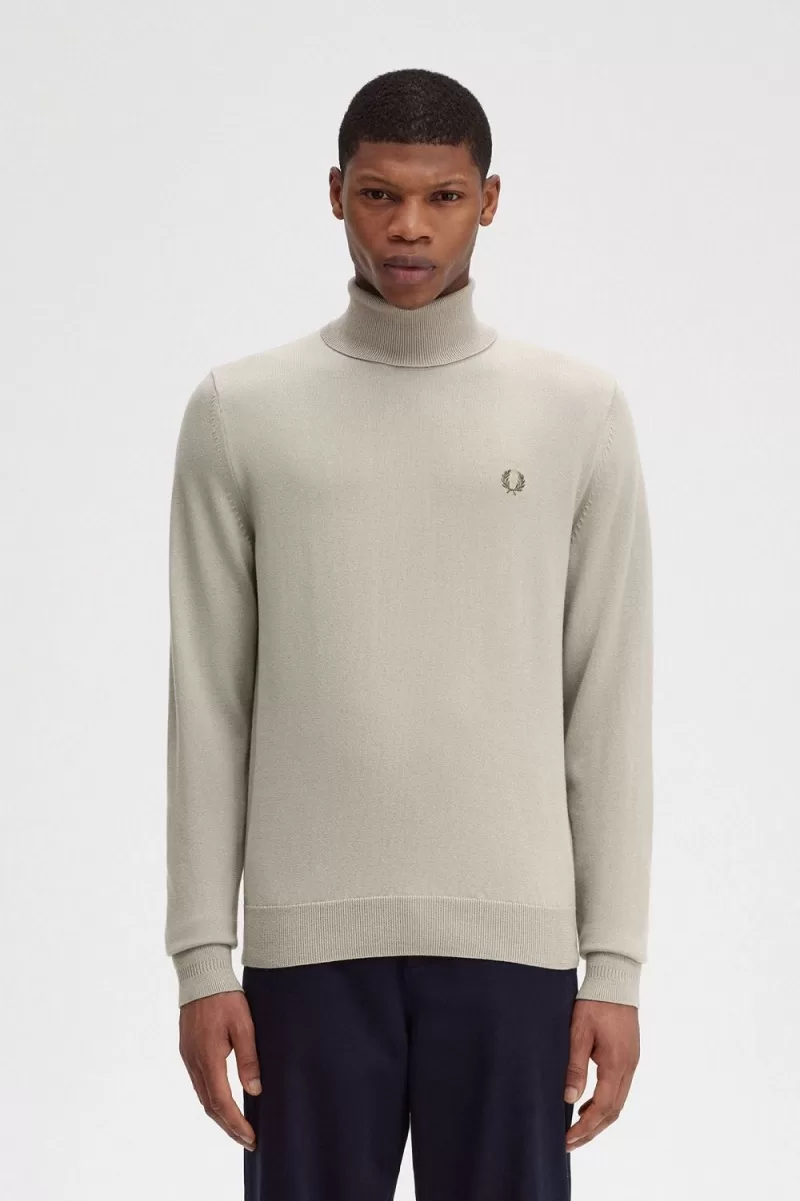 Fred Perry Roll Neck Men’s Jumper Dark Oatmeal | DFXKT9058 Fred Perry Roll Neck Men’s Jumper Dark Oatmeal | DFXKT9058
