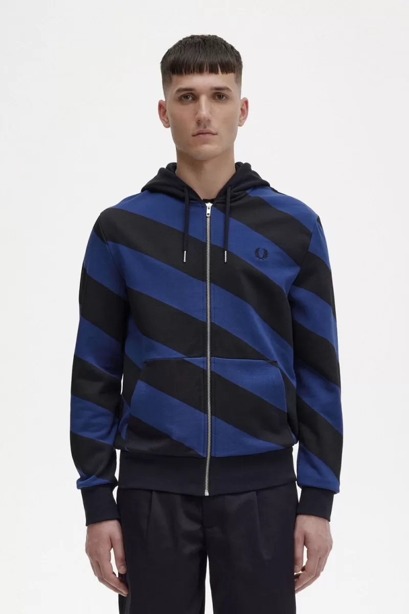 Fred Perry Striped Zip-Through Hooded Men’s Sweatshirts Black | QTNHF9735 Fred Perry Striped Zip-Through Hooded Men’s Sweatshirts Black | QTNHF9735