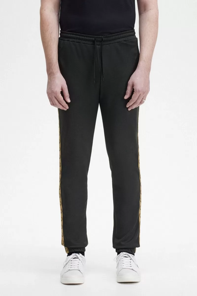 Fred Perry Taped Track Men’s Pants Black Brown | OCHXE4701 Fred Perry Taped Track Men’s Pants Black Brown | OCHXE4701