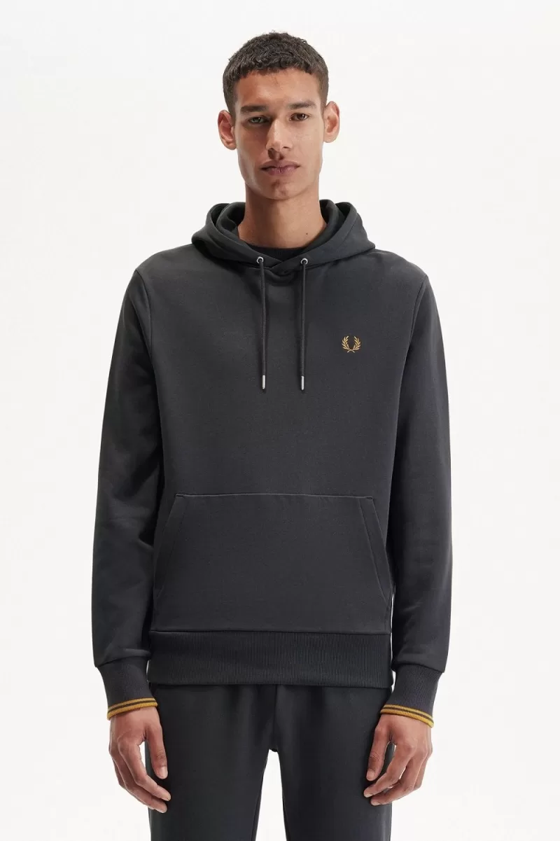 Fred Perry Tipped Hooded Men’s Sweatshirts Anchor Grey Dark Coffee | REAKF1563 Fred Perry Tipped Hooded Men’s Sweatshirts Anchor Grey Dark Coffee | REAKF1563