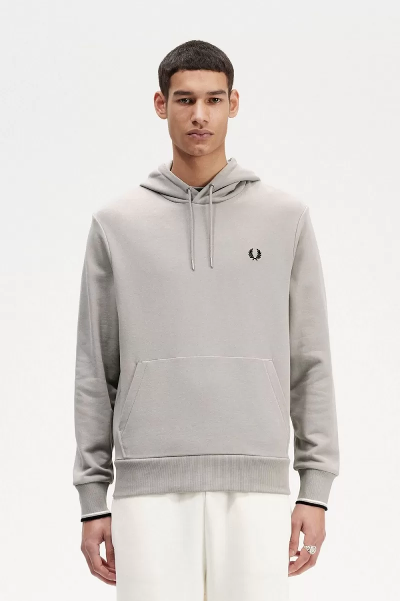 Fred Perry Tipped Hooded Men’s Sweatshirts Grey | SDYNO8724 Fred Perry Tipped Hooded Men’s Sweatshirts Grey | SDYNO8724