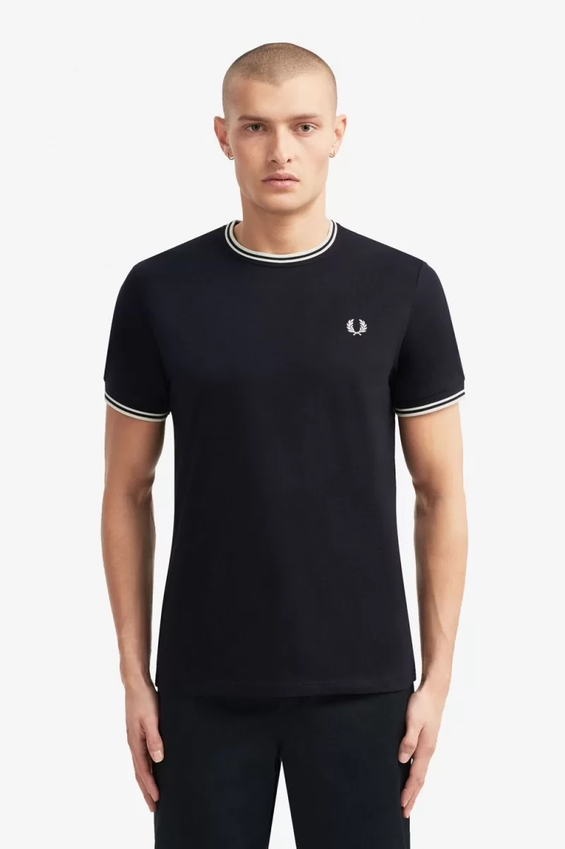 Fred Perry Twin Tipped Men’s T-Shirt Navy | AFLRB8251 Fred Perry Twin Tipped Men’s T-Shirt Navy | AFLRB8251