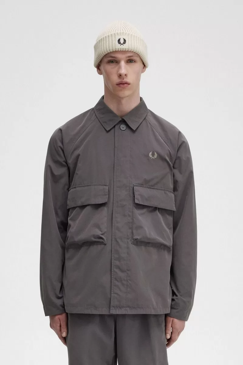 Fred Perry Utility Men’s Shirt Gunmetal | OBTHZ0293 Fred Perry Utility Men’s Shirt Gunmetal | OBTHZ0293