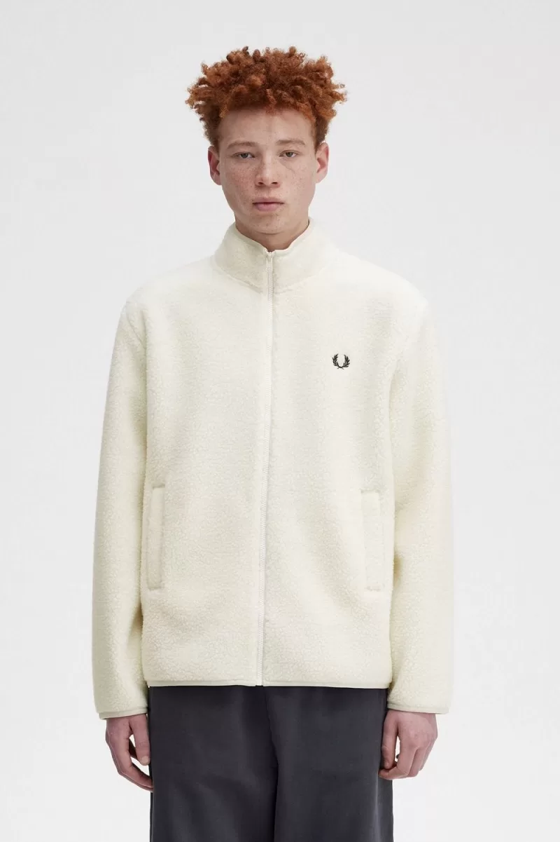 Fred Perry Zip Through Borg Fleece Men’s Sweatshirts Beige | KGYHV5317 Fred Perry Zip Through Borg Fleece Men’s Sweatshirts Beige | KGYHV5317